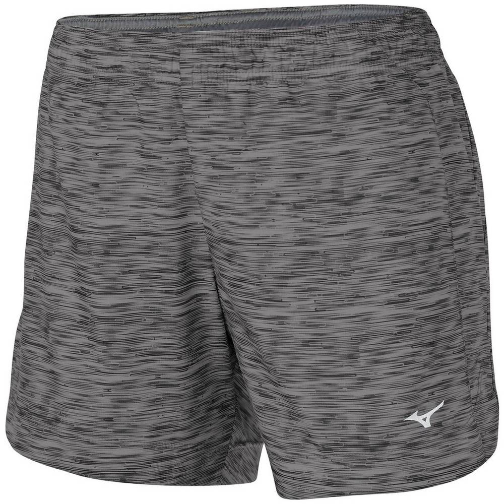 Mizuno Women's Impulse Core Square 5.5" Printed Running Shorts Black (421624-EIO)